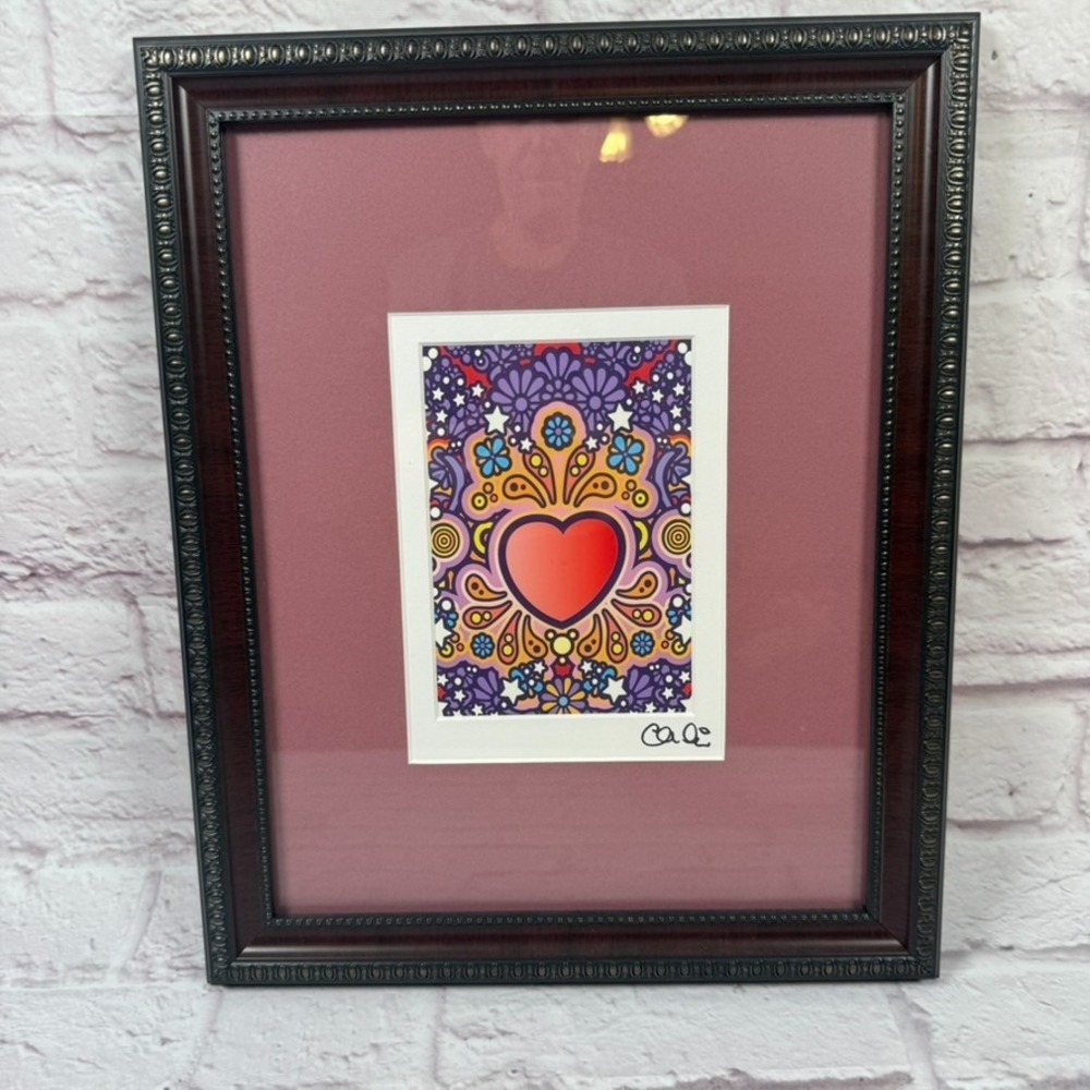 Houston's Uncle Charlie's Celebrated Heart Signed One-of-a-kind Art Framed Print